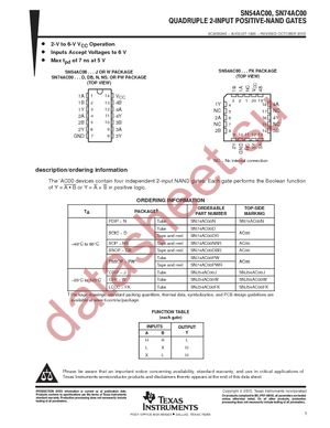 SN74AC00PWRG4 datasheet  